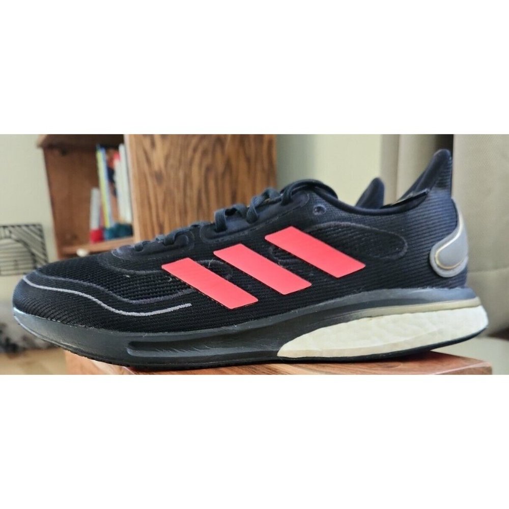 Size 9.5 - adidas Supernova Black Signal Pink